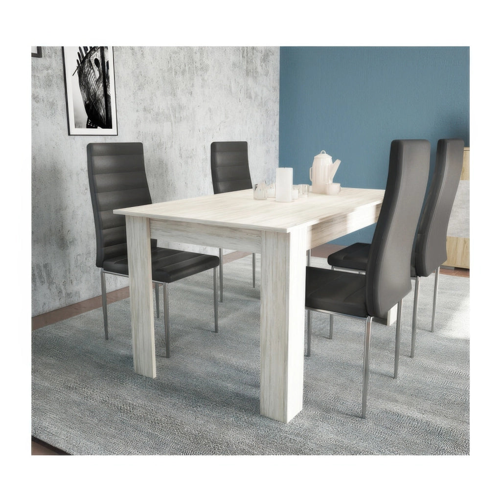 Tavolo Allungabile Frassino e Bianco 110/150 x 80 x h 75 cm in Kit Kitwood