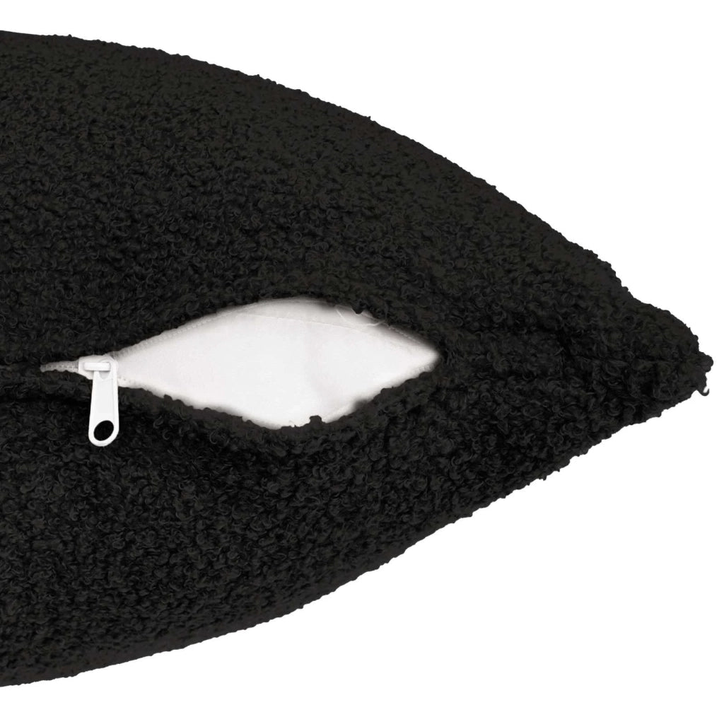 Federa 2 pz HEERLEN Nero 30 x 50 cm Bouclé 907781