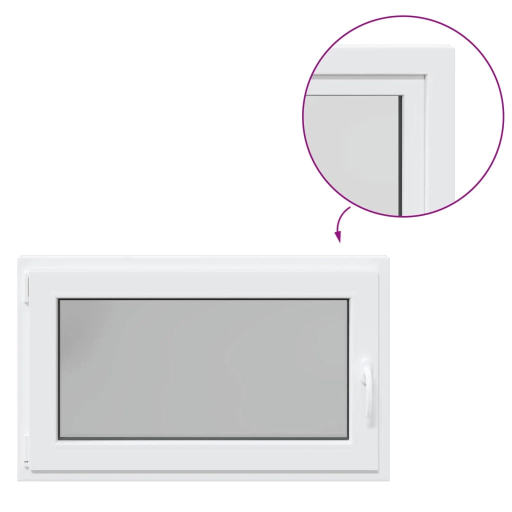 Finestra per Soffitta RISOR 100 x 70 cm PVC e Vetro Bianco CFW6534959