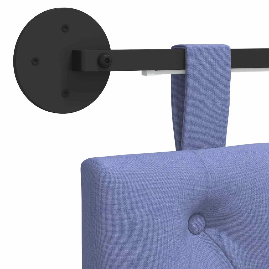 Testiera | Testata sospesa Con luce LED Blu jeans Tessuto