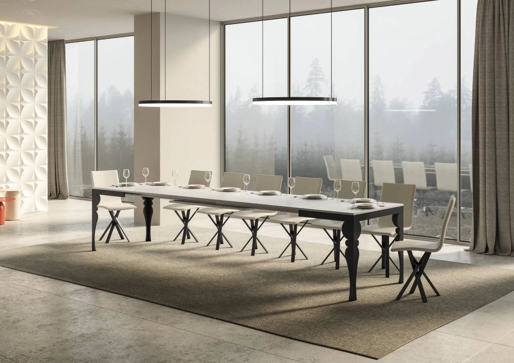 Tavolo Allungabile 120-380x90x77 cm Paxon Evolution Bianco Frassino