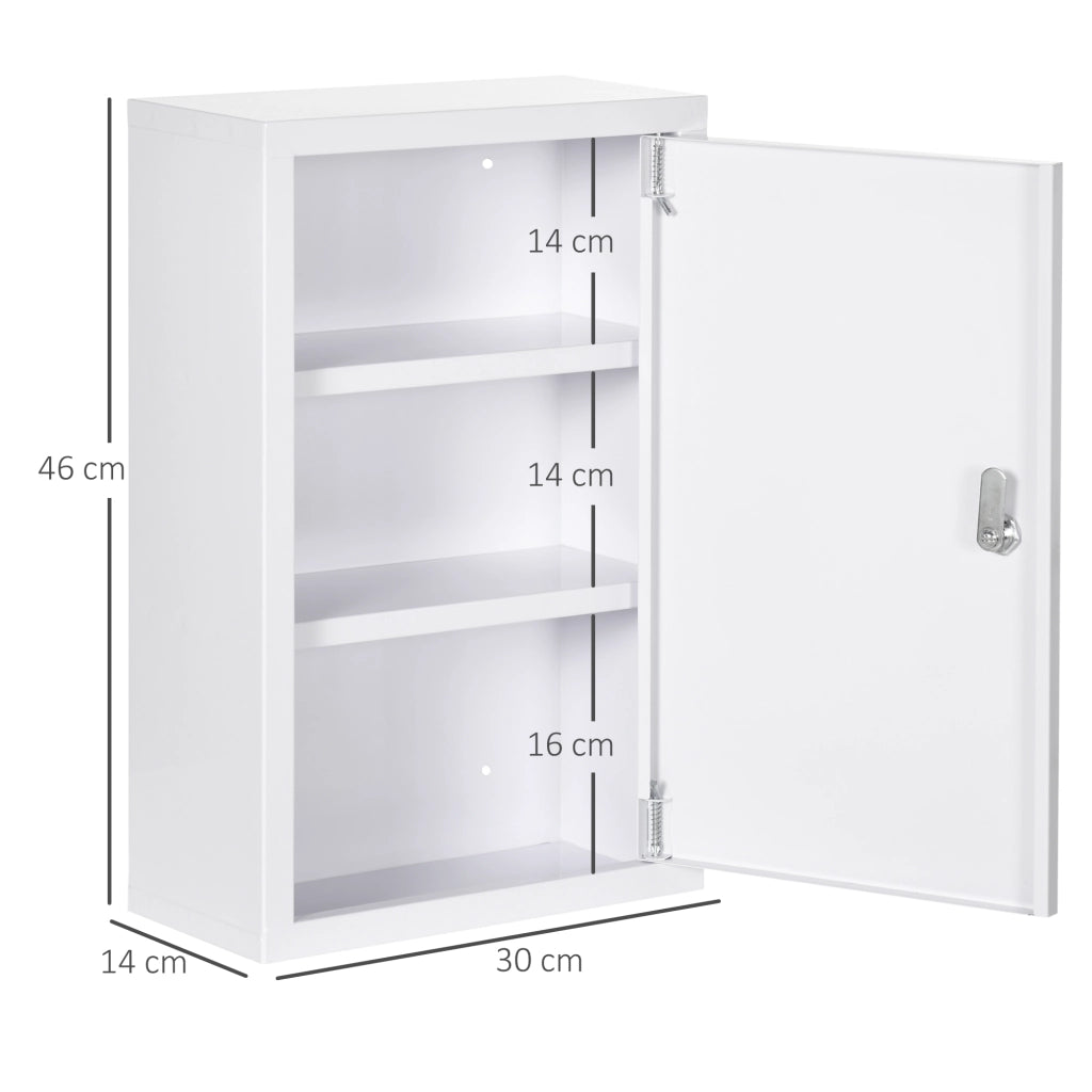 Armadietto da Bagno ¨C zephmum ¨C Bianco 30x46x14 cm
