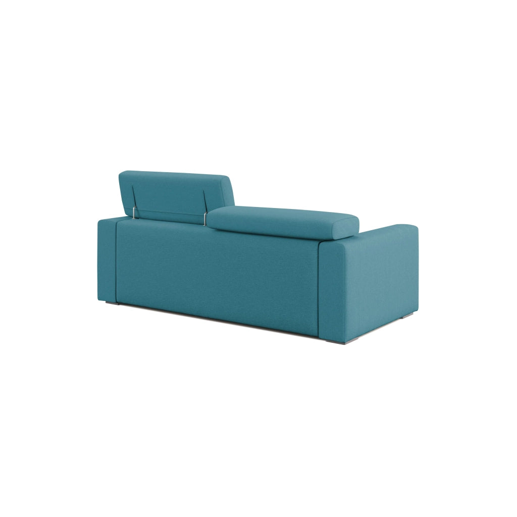 Dylan Divano con pouf estraibile 158 cm azzurro