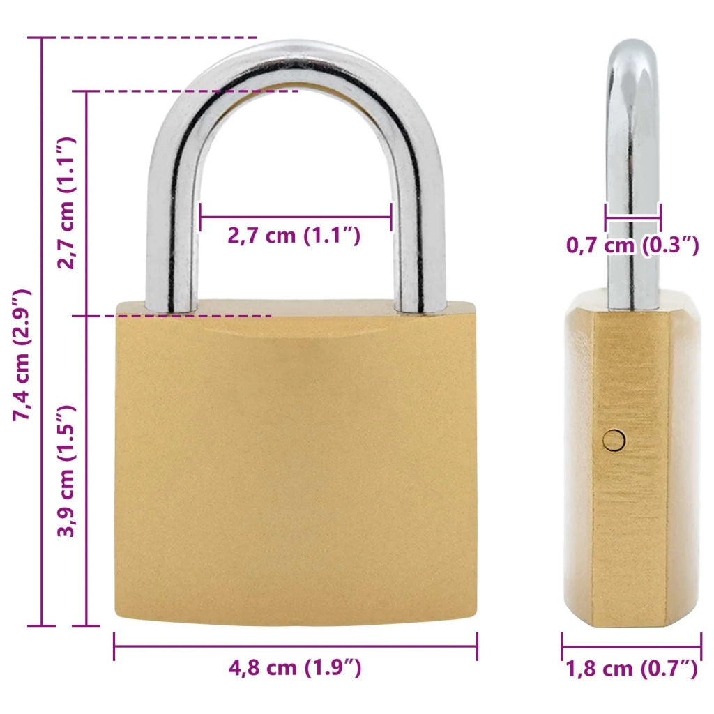 U Lock con Chiavi 2 pcs Ottone Ferro 42021926