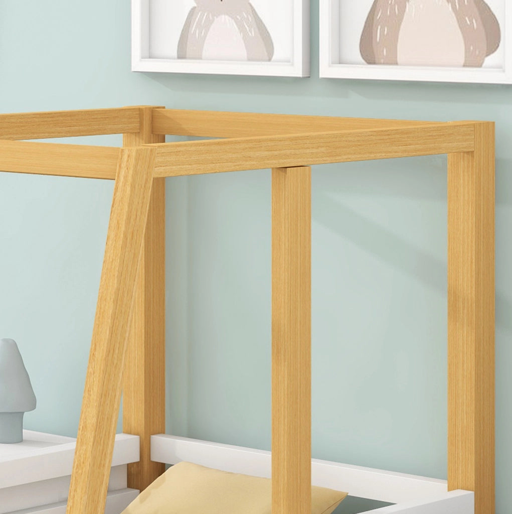 Letto auto per bambini 90x200 cm con struttura robusta e design creativo
