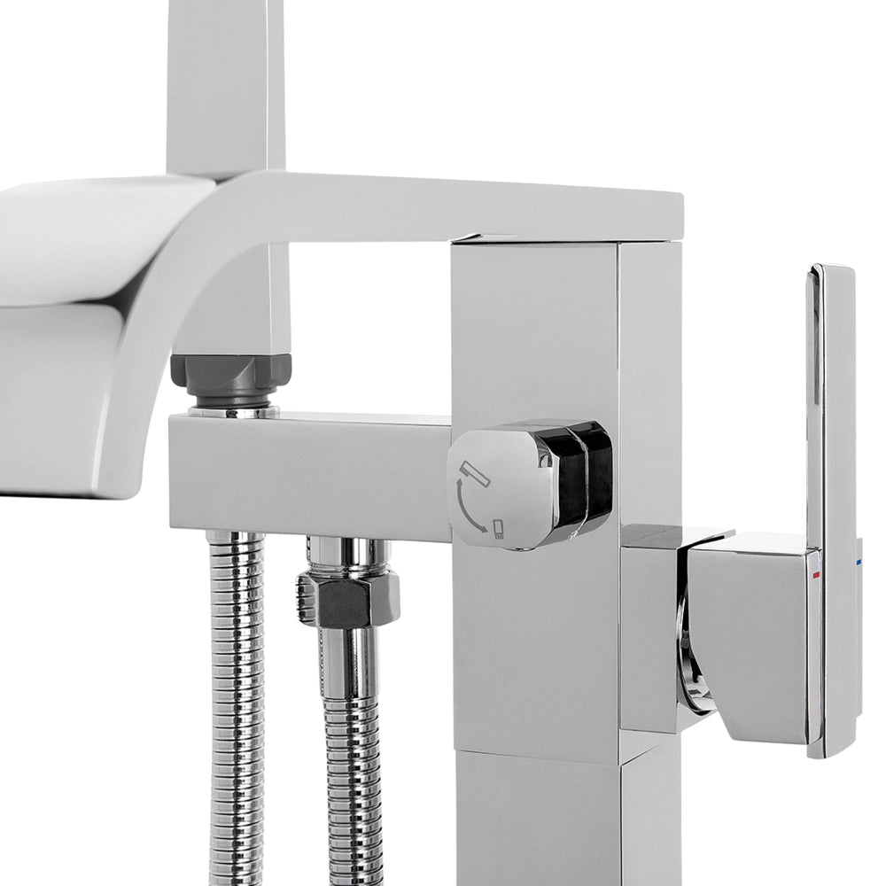 Miscelatore Vasca da bagno Argento Cromato Freestanding Moderno