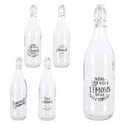 Bottiglia Decorata in Vetro 12 Pezzi 1000 ml