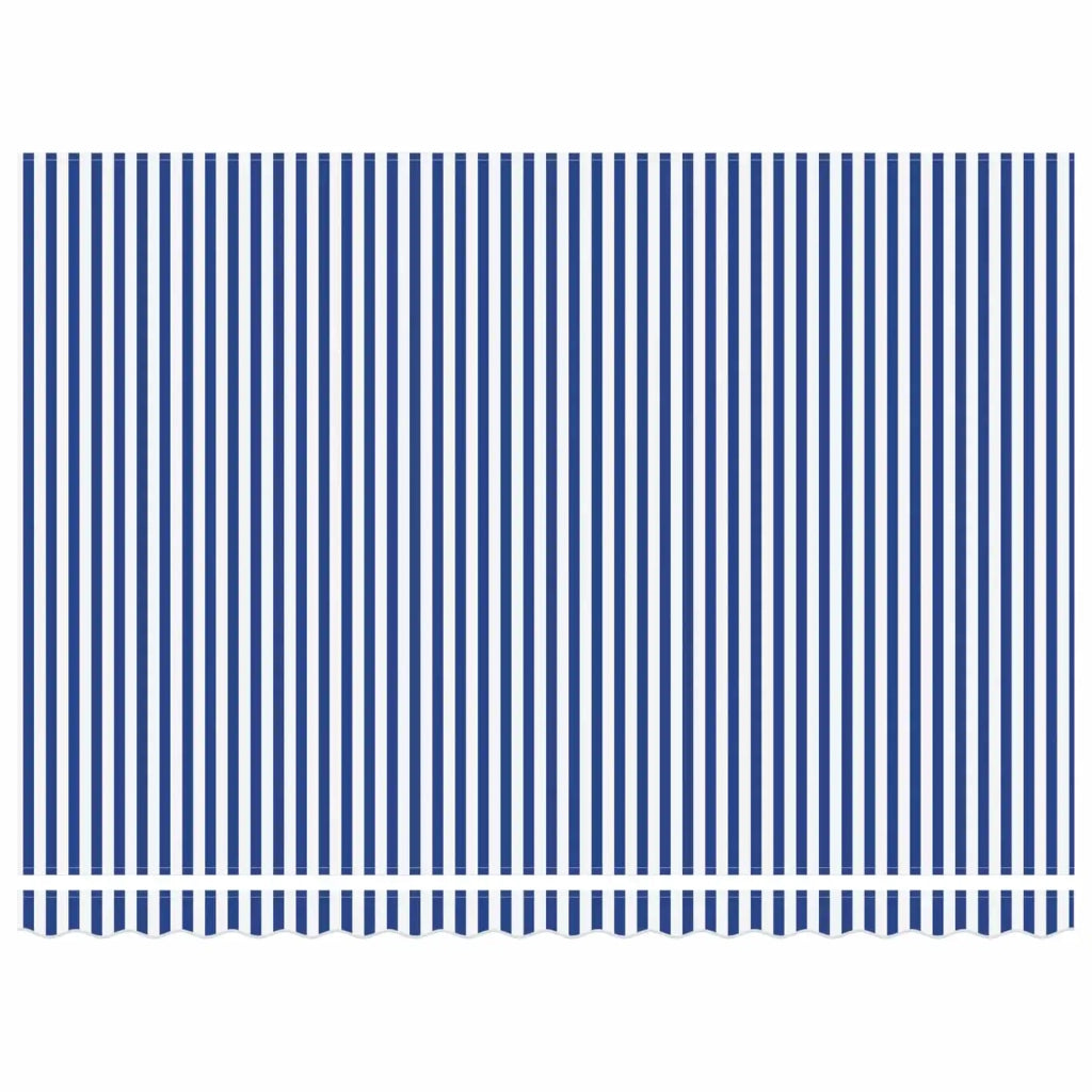 Tettuccio Elettrico Retrattile Blu e Bianco 4 x 2 m 3421750