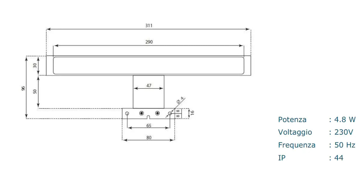 Mobile Bagno 120cm Sospeso Due Cassetti Lavabo Doppia Vasca e Specchio Con Lampada - Ossido